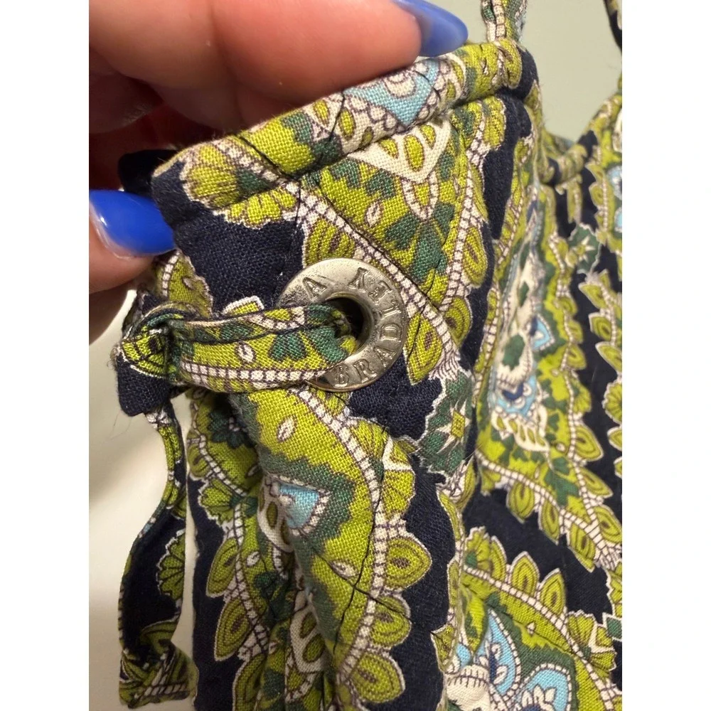 Vera Bradley Mediterranean Blue Quilted Shoulder Bag and Matching Wallet Set